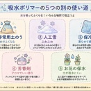 おむつもナプキンも犬シートも同じ！？吸水ポリマーの7つの別の顔