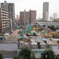 地上29階「パークタワー勝どきノース！？」既存建物解体状況！2026年4月上旬着工予定の板状タワマン（2025.10.12）