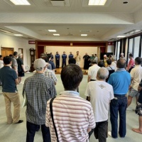 金華防災安全安心会議の避難所誘導・開設・運営実地訓練