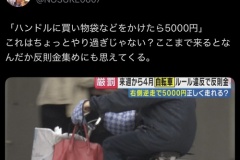 4月から自転車のハンドルにスーパーの袋かけたら罰金5000円www