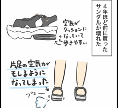 サンダル壊れたんだけどさ