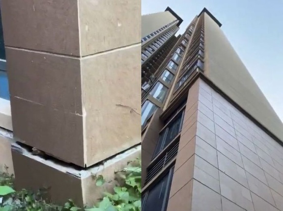 中国の新築高層マンションがこちら…地震大国だったら終わってた！