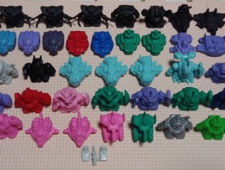 纏め開封日記 レアカラー豊富なガン消し纏め! SDガンダム 消しゴム