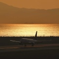 神戸空港の夕日、２０２６０２０５