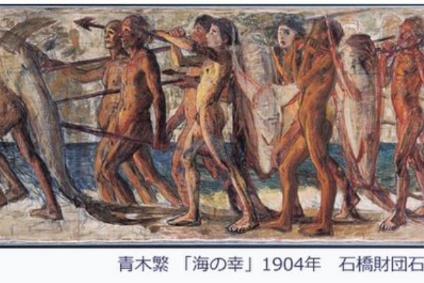 サメの絵 青木繁氏 代表作 海の幸 サメ シャチ好き集まれ情報局