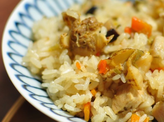 具沢山すぎる中華おこわと肉巻きゆで卵の甘酢照り焼きで晩ごはん