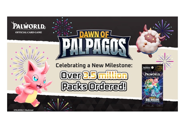 パルワールドのカードゲーム、世界中で350万パック販売達成を発表