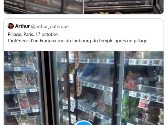 【謎】フランスの暴動デモ、何故かスーパーのハムは盗まれずに済んだ模様…🧐
