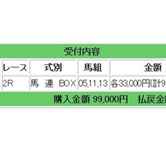 土曜日の結果：コロガシ競馬