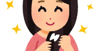 黒髪の妻に金縁と黒リボンのヘアアクセサリーをプレゼントしたら、黒と金色が映えて美しかった。