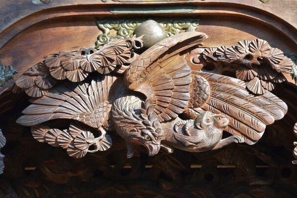 だんじりか太鼓台のマス合い？彫物 だんじりか太鼓台のマス合い？彫物 - メルカリ