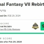 【神ゲー確定】PS5『FF7 リバース』メタスコア93点スタート！全世界114メディアが大絶賛！