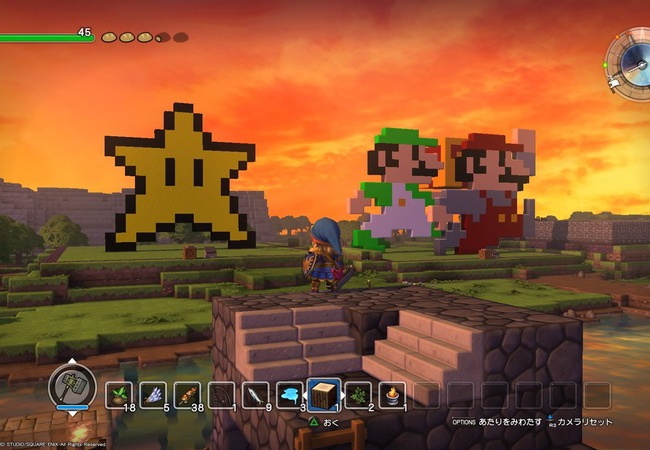 【ドラクエビルダーズ】マリオとルイージ作ってみた！【DQB】