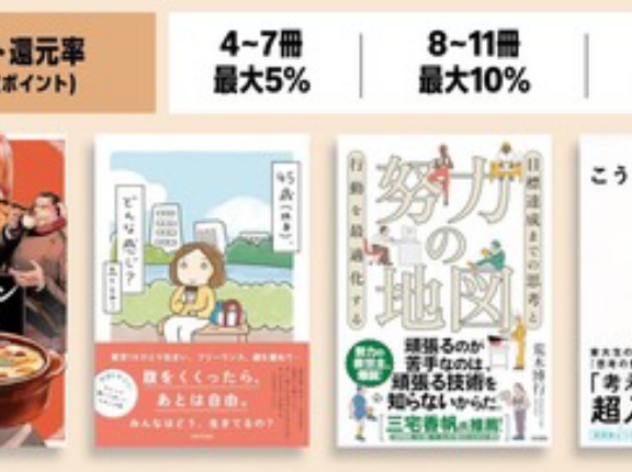 【セール】Kindleストア｢最大12%ポイント還元 まとめ買いキャンペーン｣や｢花とゆめコミックスの一部最大50%オフクーポン｣など開始