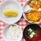 今日の給食（夏見台幼稚園・保育園）2026.6.23　鮭のタルタルソース焼き