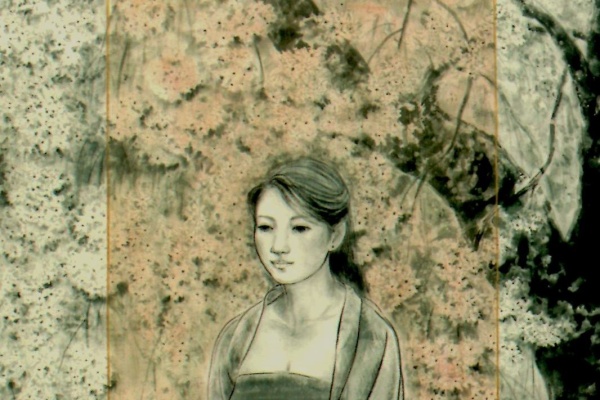 月居和子 墨彩画『春色』 月居和子 墨彩画『春色』【メーカー直営】