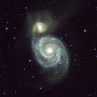 『投稿：BORG107FLによるM51子持ち銀河３態　2022/04/16』の画像