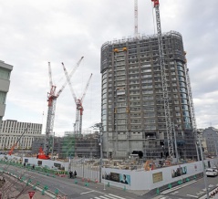 地上50階ツインタワマン「ザ・パークハウス 武蔵小杉タワーズ」の建設状況（2026.3.7）