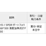 『【SPYD】SPDRポートフォリオS&P500高配当株式ETFを10万円分買い増したよ』の画像