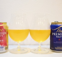 サントリー プレミアムモルツと時の誘惑を飲み比べてみました。