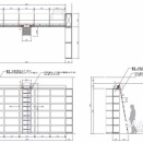 【WF_003】壁面オープンタイプの棚什器と梯子の関係