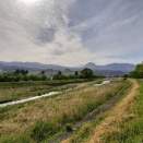 春霞の富士山、