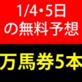 競馬予想無料公開サイト～1/4・1/5(2026)検証