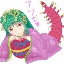 大百足姫：着物塗り終わり