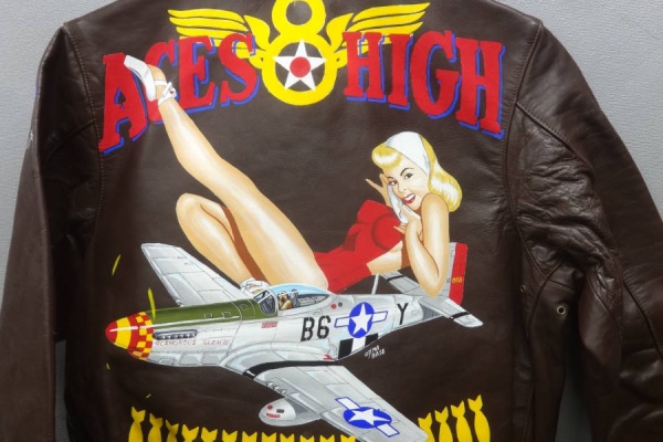 ★フライトジャケット★A-2★ラフウェア★ハンドペイント★CUSTOM KING Eastman Leather Clothing A-2 フライトジャケット Rough Wear