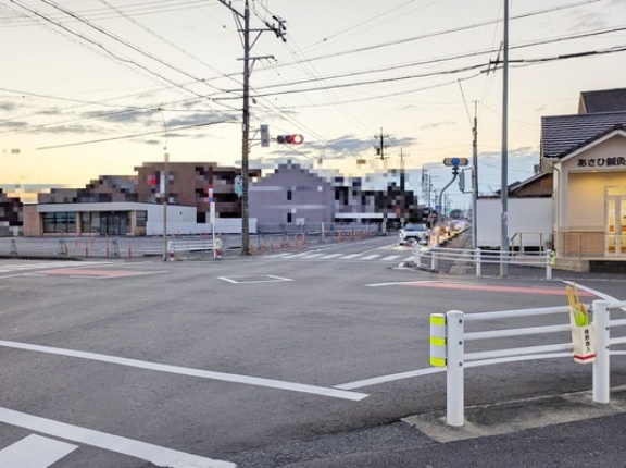 北島藤島線の一部交差点に右折帯が整備されるみたい（小牧市藤島町）