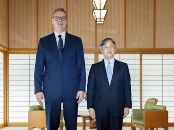 天皇陛下　セルビア大統領と皇居で面会
