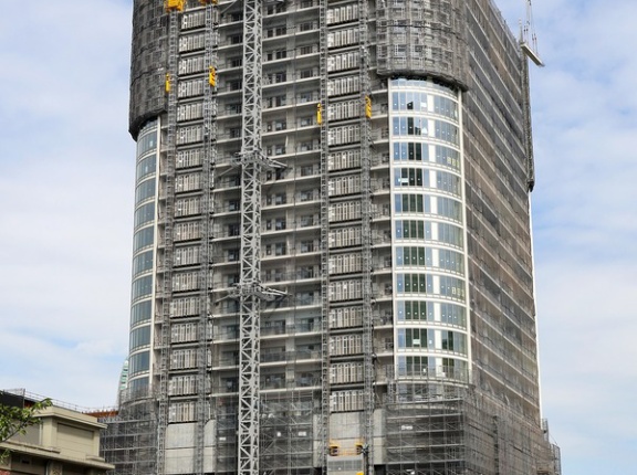 地上40階「ブランズタワー横浜北仲」の建設状況！みなとみらいが目の前の分譲タワマン（2026.10.3）