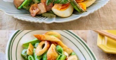 【サーモス連載】アスパラベーコンの卵サラダ＆スナップえんどうとちくわの甘辛バター炒め