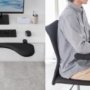 両腕を支えて疲労を軽減！クランプ式リストレスト