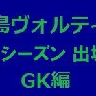 『2020シーズン 徳島ヴォルティス出場記録（GK編）』の画像