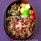 今日のJUNA夫さん弁当（牛丼）、鮭弁バリエと鮭素材のページを作りました／バターはこんな風にできたよ