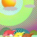 月夜のシャチのイラスト