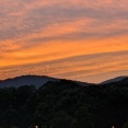 高槻の夕焼け　梅雨空の合間に見られた夕焼け　2026年7月3日