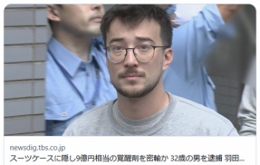 スーツケースに隠し9億円相当の覚醒剤を密輸か 32歳の男、桂・カミンスキ・コーディ・信太郎容疑者を逮捕 羽田空港で今年最多量を押収