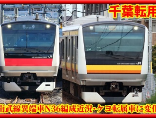 【千葉転用!?】南武線E233系N36編成最新動向･京葉転属車新変化も