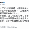 【速報】札幌ドームにヒグマ出没
