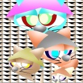 壁に隠れたネコ達