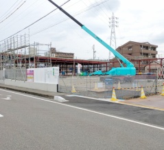 今冬オープン予定のドラッグコスモス小牧岩崎店。いよいよ建物の工事に（小牧市岩崎）