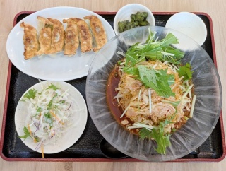 西葛西「金の餃子酒場」よだれ鶏麻辣麺餃子セット