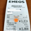 一昨日(12.22)は皮膚科からの帰りに、いつものエネオスで給油しました。