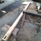 温室づくり(その4)　購入材の加工