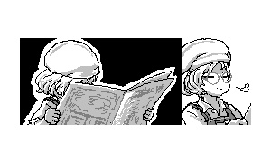 1枚で2コマ絵チャという試み