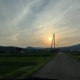 summer聴きながら夕暮れに散歩