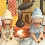 『【FF14】相方のホロがおうちを和室にして白銀囲炉裏を置いてくれていましたヾ(〃^∇^)ノ』の画像