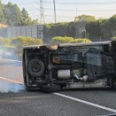 【現場の状況】#交通情報 東北道 下り 矢板IC～矢板北SIC・PA付近 車線塞ぐ横転事故で規制渋滞8月5日 #東北道 #栃木 #矢板